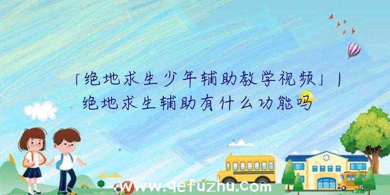 「绝地求生少年辅助教学视频」|绝地求生辅助有什么功能吗